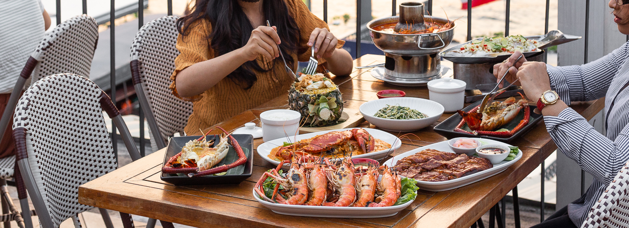 This riverside Thai restaurant serves some of the biggest river prawns you’ll find in Bangkok