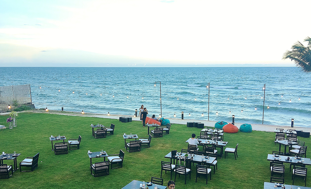 Hua Hin’s latest dining hot spot sits in a giant black Thai pavilion right beside the beach