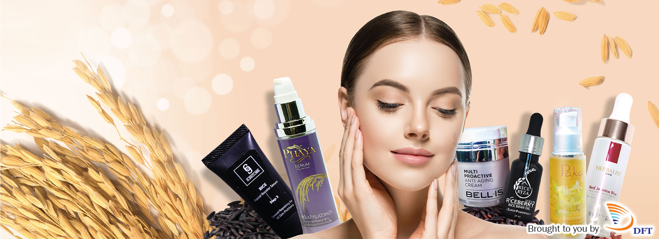 Treat the Skin with Skincare Products Made from Thai Rice Extracts