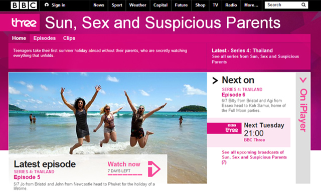 The BBC’s most obnoxious show Sun, Sex and Suspicious Parents comes to Thailand.