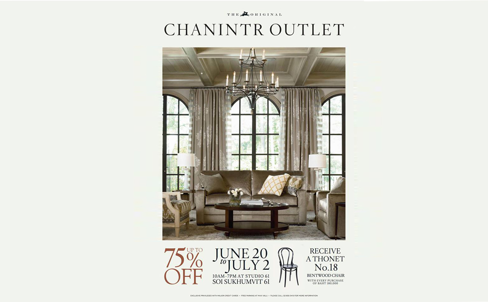 Chanintr Living Sale (Now-July2): Imported Furniture and Decors Up to 75% Off