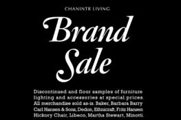 Chanintr Living Throws Brand Sale on Furniture, Lighting and Accesories from May 23-29