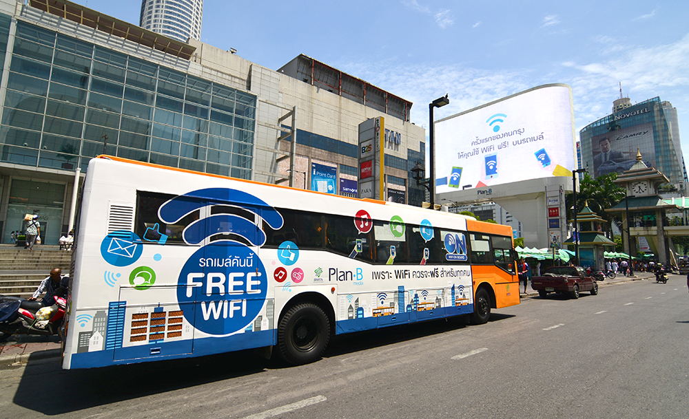 Free Wi-Fi now available on Bangkok’s buses