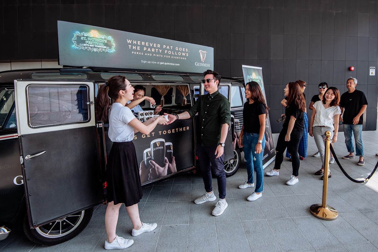 There’s a Guinness van going around town giving away free pints and ice cream