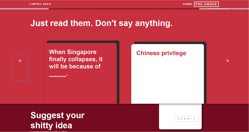 You can now contribute rude jokes to the Singaporean version of Cards Against Humanity