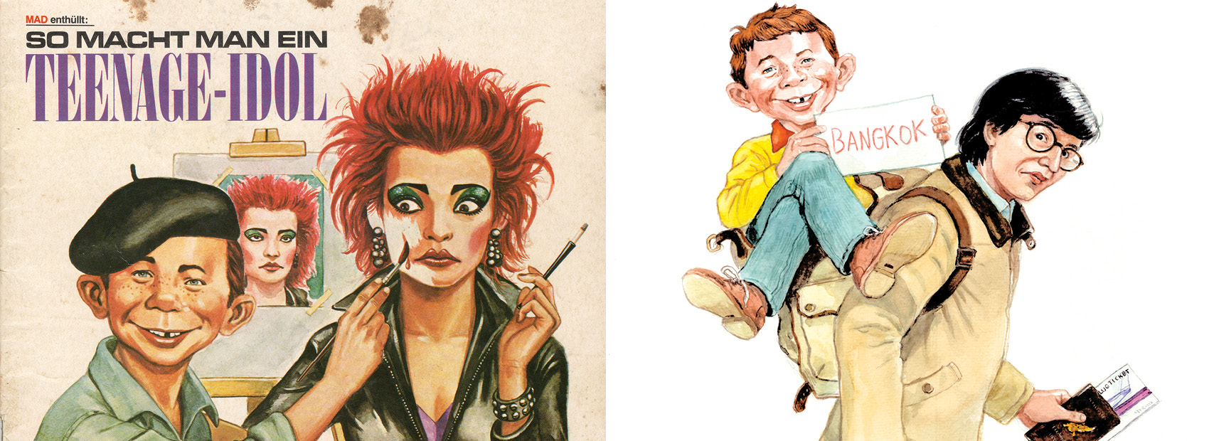 Exhibition shines light on Thai artist’s Mad Magazine cartoons from the ’70s and ’80s