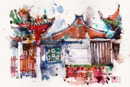 These brightly colored watercolors of Singapore’s cityscape will get you through the week